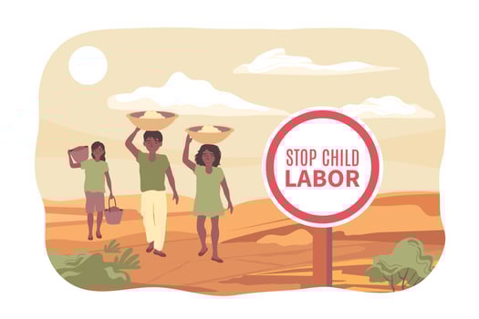 Stop Child Labor Poster vector