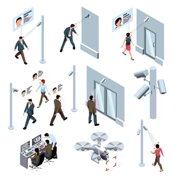 Public Security Icon Set vector