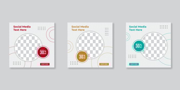 Editable Post Template Social Media Banners for Digital Marketing. Promotion Brand Fashion. Stories. Streaming. vector