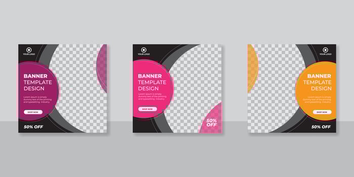Modern promotion square web banner for social media fashion or furniture sale vector