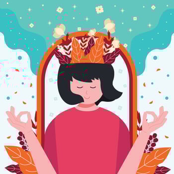 Mental Health Meditation vector