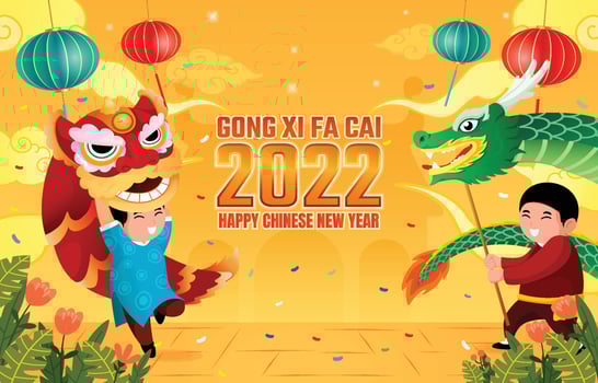 Happy Chinese New Year 2022 Gong Xi Fa Cai vector