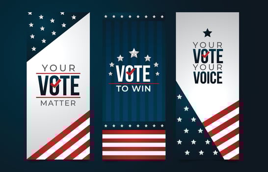 USA Election Banners Template vector