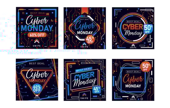 Cyber Monday Social Media Post vector