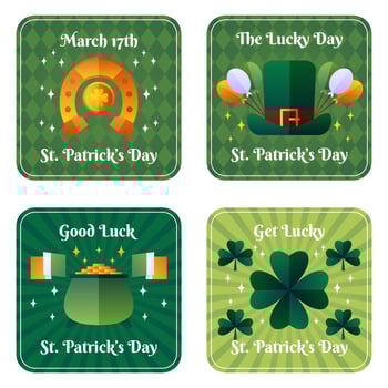 St. Patrick's Day Social Media Post vector
