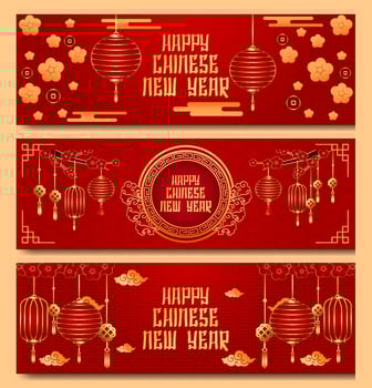 Happy Chinese New Year Banner vector