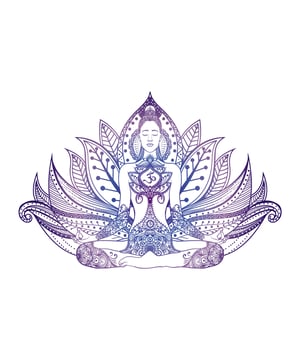 illustration vector mandala yoga meditation pose
