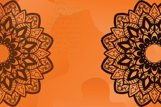 Beautiful vector hand drawn indian ornament mandala on background style.