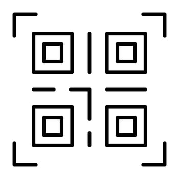QR Code Line Icon vector