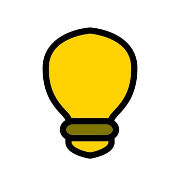 icon design for yellow website templates. lamp icon design. vector