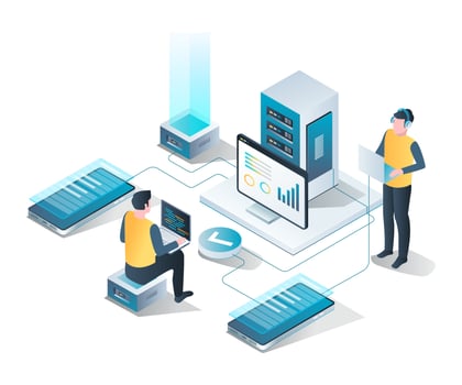 IT support and application maintenance vector
