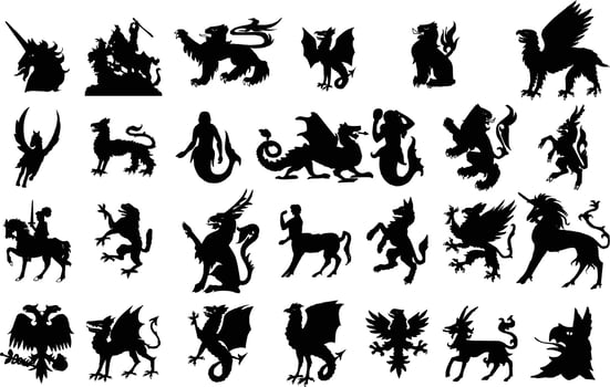myth elements set collection vector