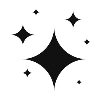 Clean and hygiene symbol. Sparkle, shine and twinkle icon vector illustration