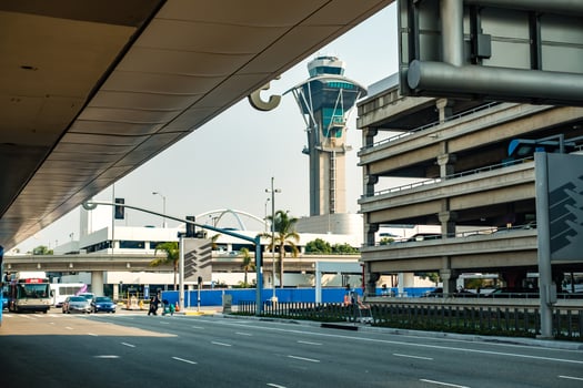 Los Angeles, California, 2021 - LAX airport and surroundings photo