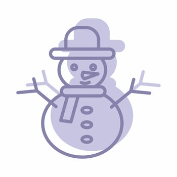 Snowman Icon Blue.eps vector