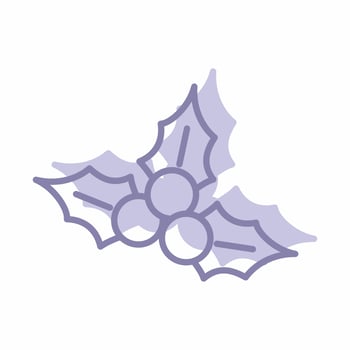 Holly Icon Blue.eps vector