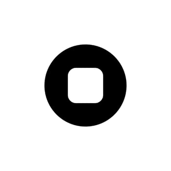 stop icon design vector symbol button, record, video, pause, movie for multimedia