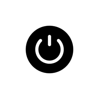 shutdown icon design vector symbol off, start, energy, power, button for multimedia