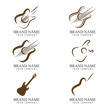 Guitar Wave Logo Template vector symbol nature