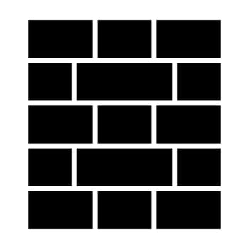Brick Wall Glyph Icon vector