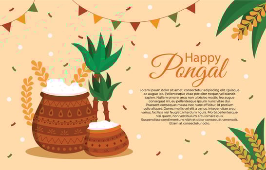 Pongal Festivity Background vector