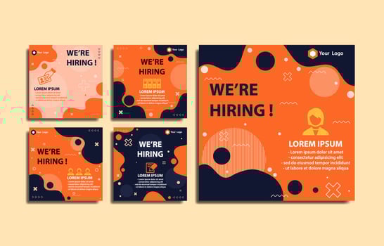 We're Hiring Social Media Post vector