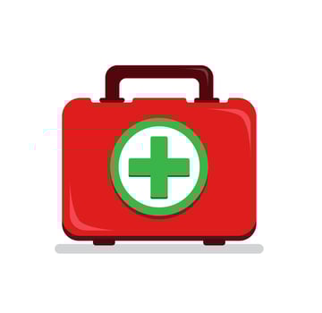first aid box kit, icon symbol illustration vector isolaed in white background