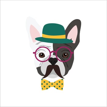 dog head vector illustration.