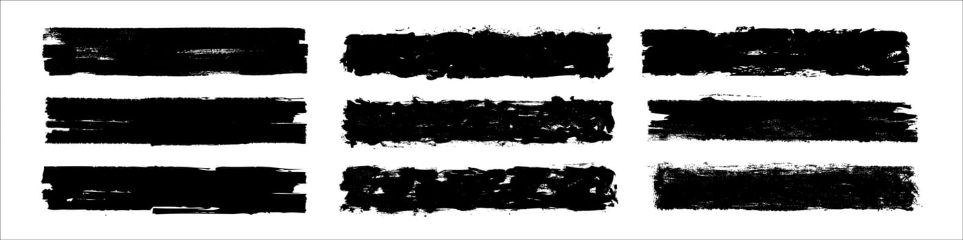 grunge brush strokes bundle vector