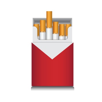 Cigarette pack, box product packaging realistic illustration editble vector symbol icon