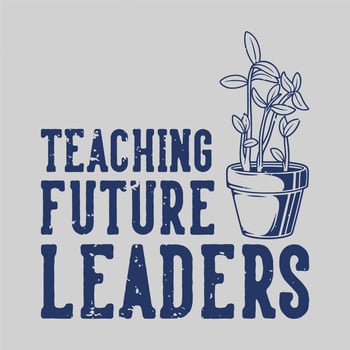 vintage slogan typography teaching future leaders for t shirt design vector