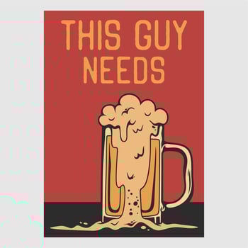 vintage poster design this guy needs retro illustration vector