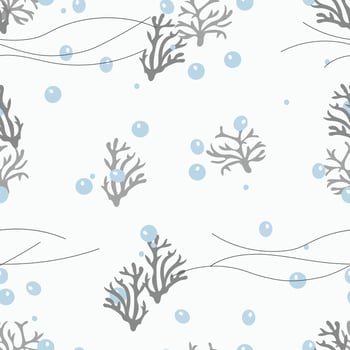 beautiful seamless pattern of seaweed vector