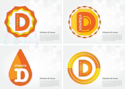 Vitamin D icon Drop collection set, cholecalciferol. golden drop Vitamin complex drop. Medical for heath Vector illustration