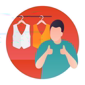 Waistcoat Shop Concepts vector