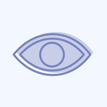 Icon Visibility - Two Tone Style - Simple illustration,Editable stroke vector