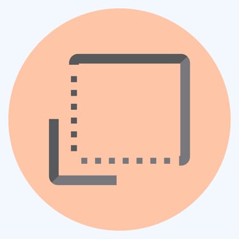 Icon Flip to Back - Flat Style - Simple illustration,Editable stroke vector