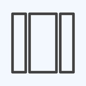 Icon View Column - Line Style - Simple illustration,Editable stroke vector
