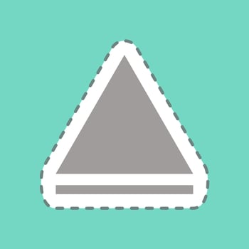 Sticker Eject - Line Cut - Simple illustration,Editable stroke vector