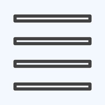 Icon View Headline - Line Style - Simple illustration,Editable stroke vector