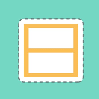 Sticker View Straam - Line Cut - Simple illustration,Editable stroke vector