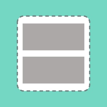 Sticker View Agenda - Line Cut - Simple illustration,Editable stroke vector