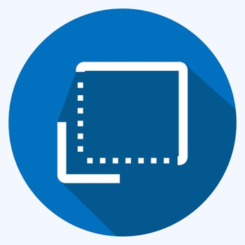 Icon Flip to Back - Long Shadow Style - Simple illustration,Editable stroke vector