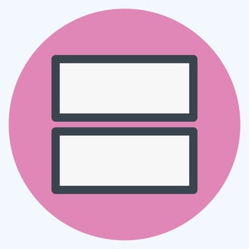 Icon View Agenda - Color Mate Style - Simple illustration,Editable stroke vector