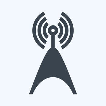 Icon Telecom Tower - Glyph Style,Simple illustration,Editable stroke vector