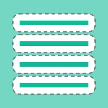 Sticker View Headline - Line Cut - Simple illustration,Editable stroke vector