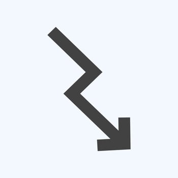 Icon Trending Down - Glyph Style - Simple illustration,Editable stroke vector