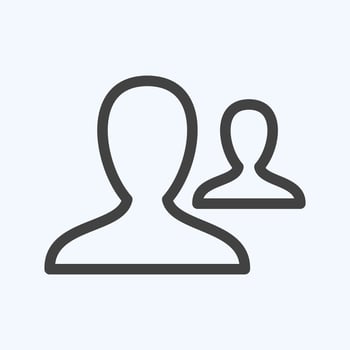 Icon Supervisor Account - Line Style - Simple illustration,Editable stroke vector