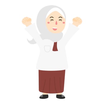 kids students in uniform vector