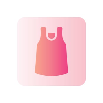tank top gradient icon vector